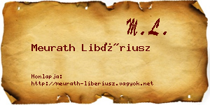 Meurath Libériusz névjegykártya